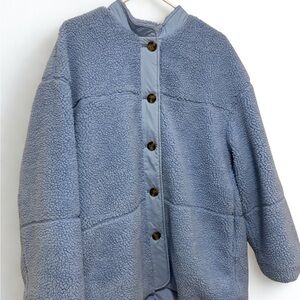 H&M Light Blue Teddy Jacket